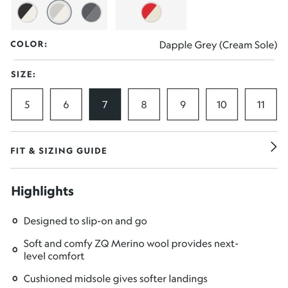 Allbirds Wood Loungers - Dapple Grey - size 7 - slip on - Picture 9 of 10